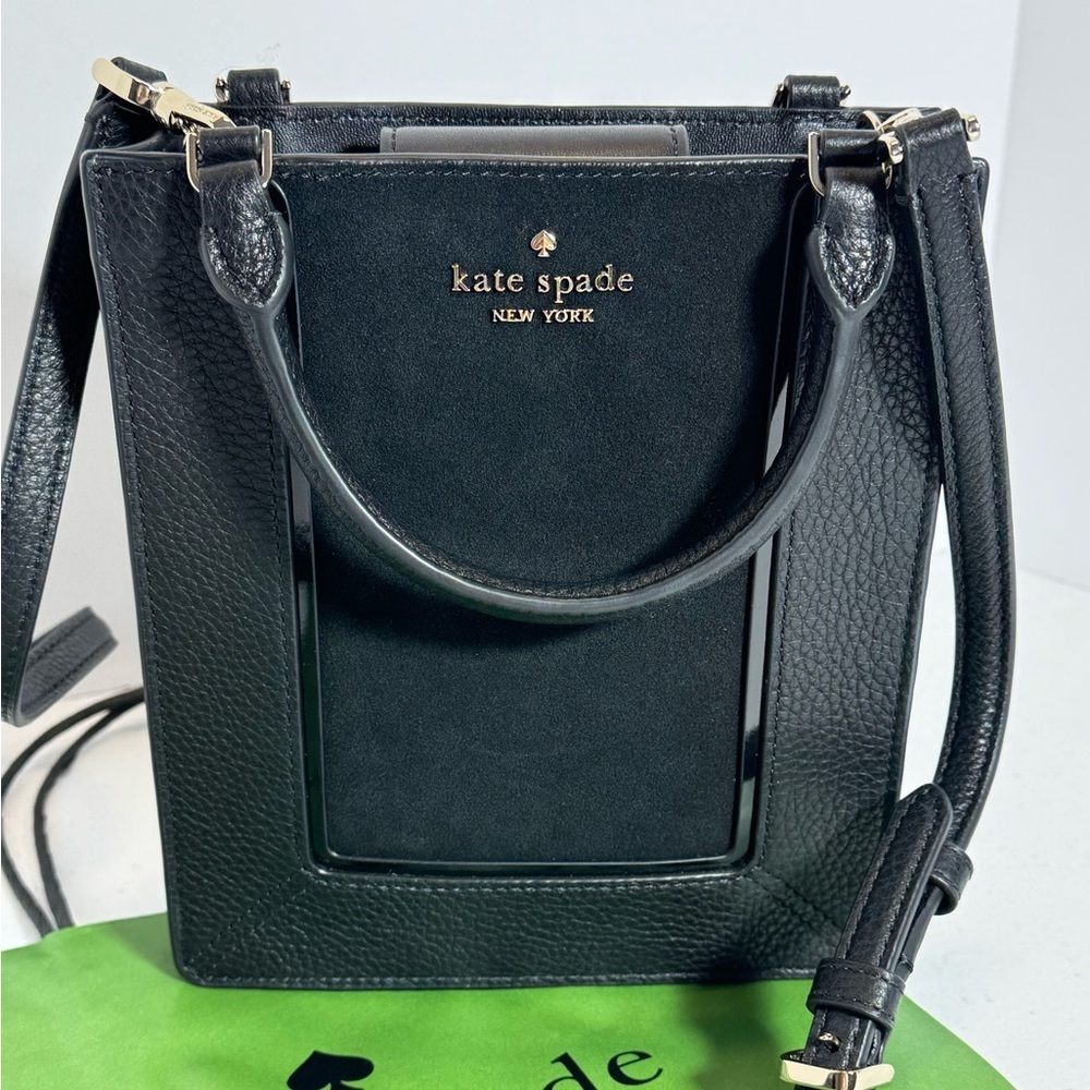 Kate Spade Black Textured Crossbody Bag